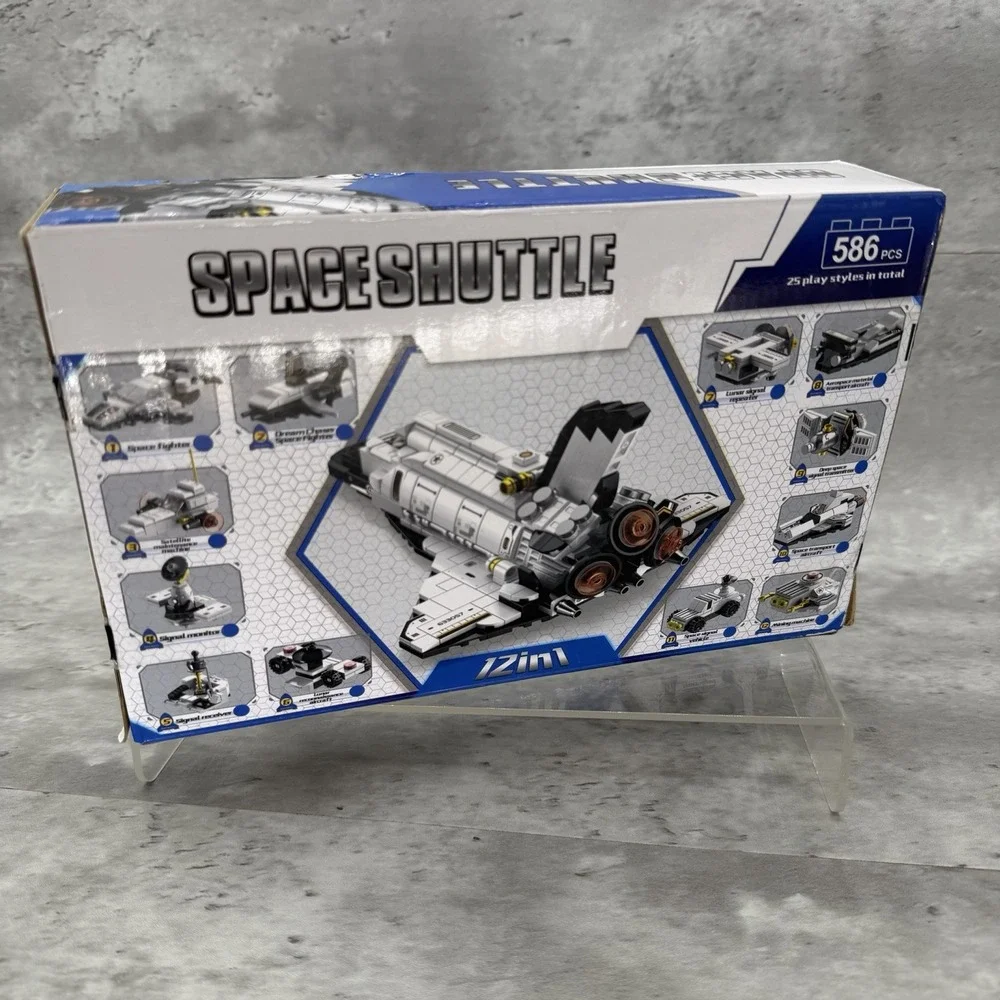 Space Shuttle 12in1 Interlocking Blocks Set Building Blocks 586 Pieces *Complete